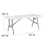 Set da tenda portatile Flash Furniture per portellone/eventi - Tenda a baldacchino a comparsa 10'x10', tavolo pieghevole a due ante da 6 piedi, set di 4 sedie pieghevoli