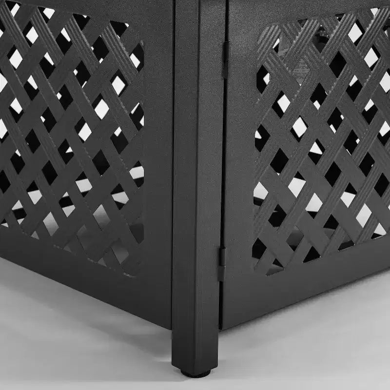 Set Conversazione da Esterno in Vimini Bradenton da 5 pezzi con Tavolo da Fuoco - Crosley