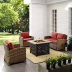 Set da 4 pezzi con braciere da esterno in acciaio Bradenton - Crosley