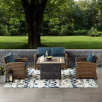 Set da 4 pezzi con braciere da esterno in acciaio Bradenton - Crosley