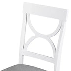 Set tavolo da pranzo rustico in legno da 6 pezzi con tavolo e sedie imbottite - ModernLuxe