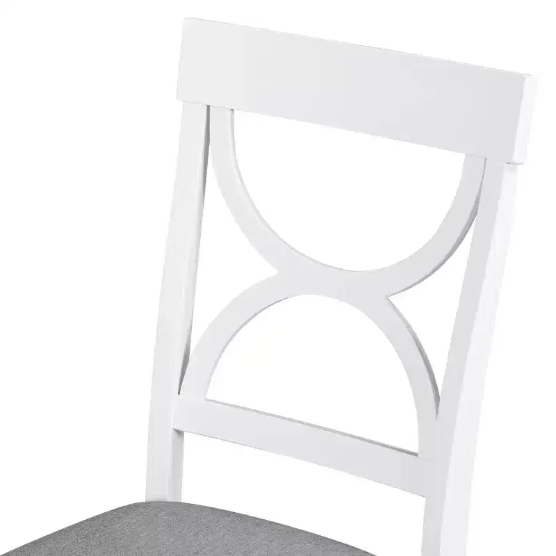 Set tavolo da pranzo rustico in legno da 6 pezzi con tavolo e sedie imbottite - ModernLuxe