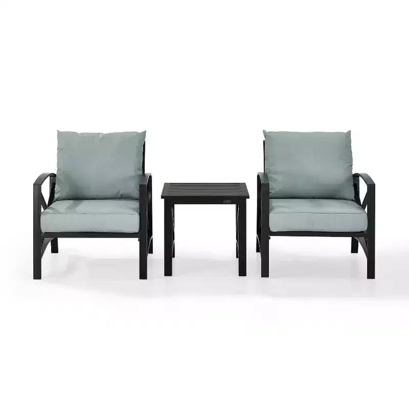 Set da esterno 3 pezzi Crosley Kaplan con 2 sedie e tavolino
