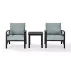 Set da esterno 3 pezzi Crosley Kaplan con 2 sedie e tavolino