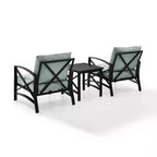 Set da esterno 3 pezzi Crosley Kaplan con 2 sedie e tavolino