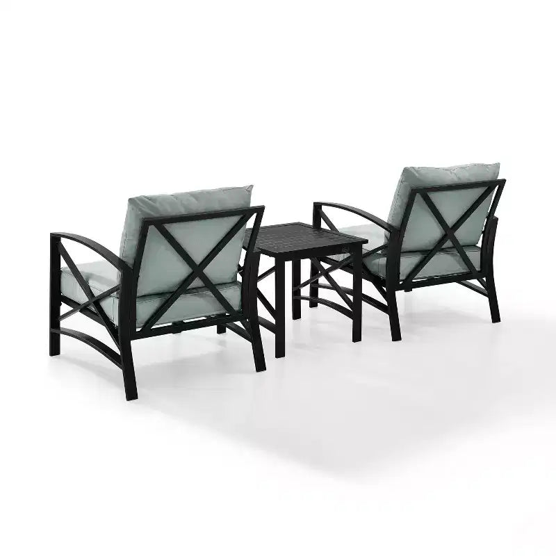 Set da esterno 3 pezzi Crosley Kaplan con 2 sedie e tavolino