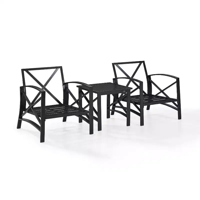 Set da esterno 3 pezzi Crosley Kaplan con 2 sedie e tavolino