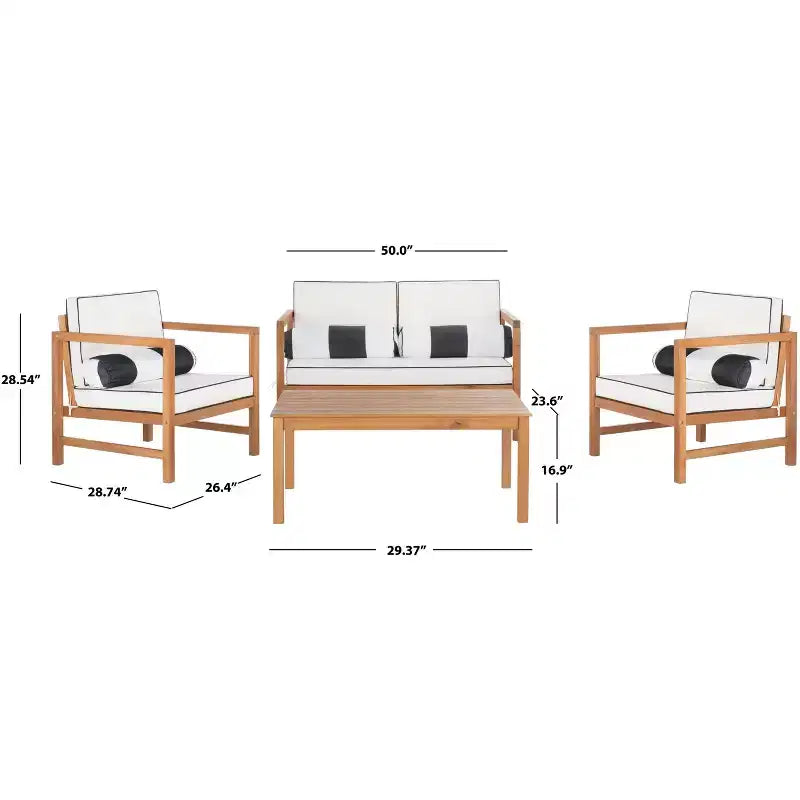 Set da patio Montez da 4 pezzi - Interno/Esterno - PAT7030 - Safavieh
