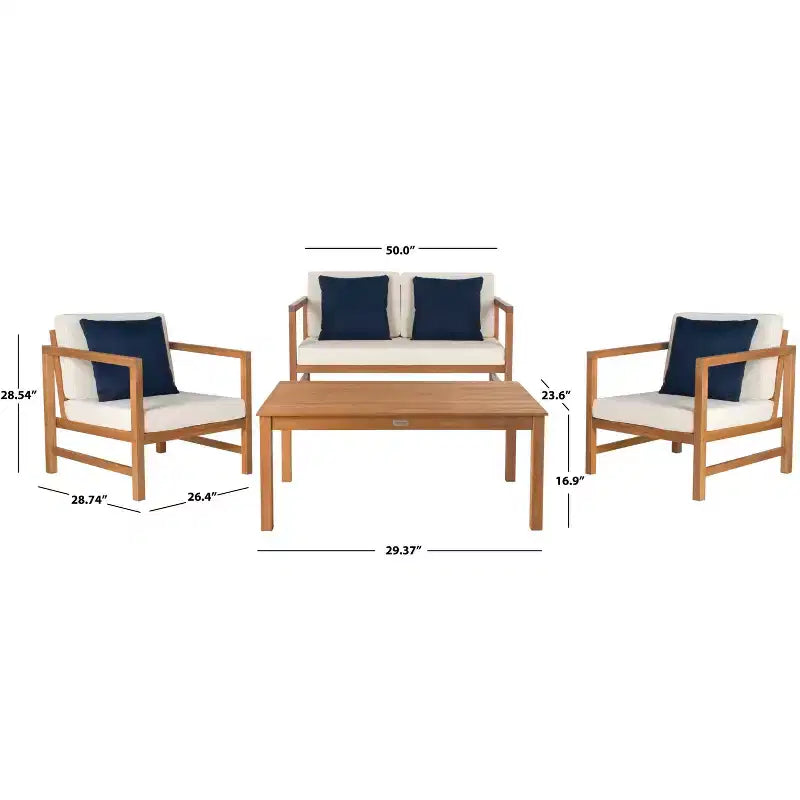 Set da patio Montez da 4 pezzi - Interno/Esterno - PAT7030 - Safavieh