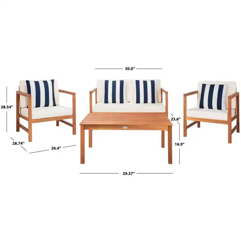 Set da patio Montez da 4 pezzi - Interno/Esterno - PAT7030 - Safavieh