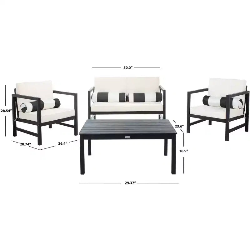 Set da patio Montez da 4 pezzi - Interno/Esterno - PAT7030 - Safavieh
