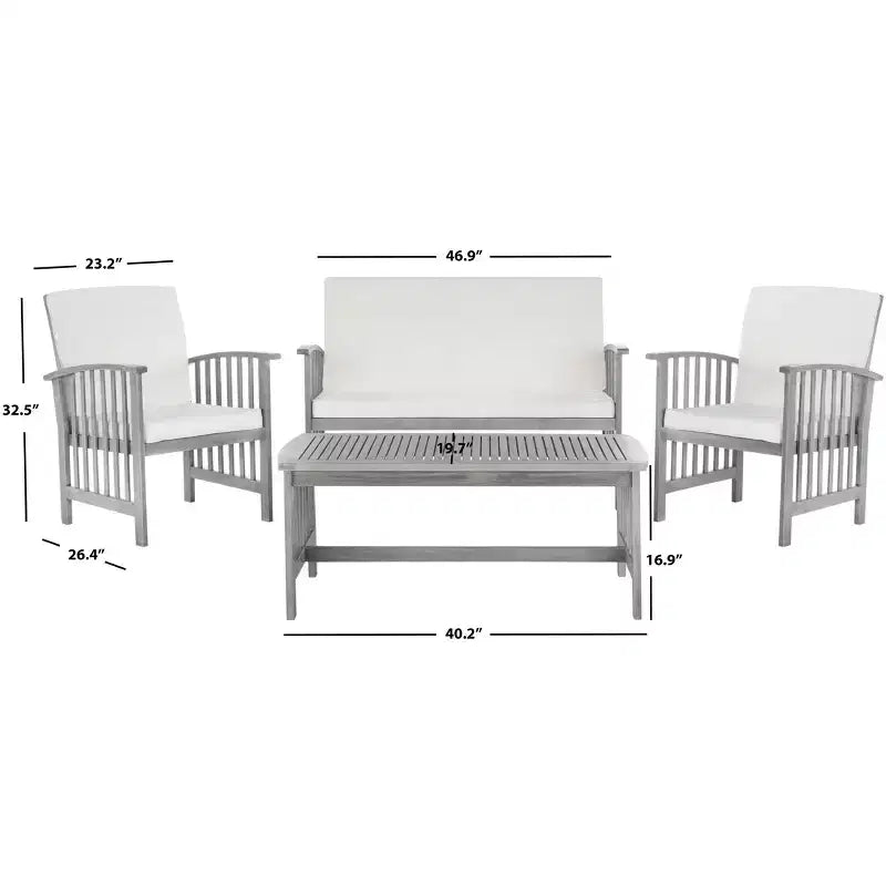 Set da patio Rocklin 4 pezzi - Interno/Esterno - PAT7007 - Safavieh