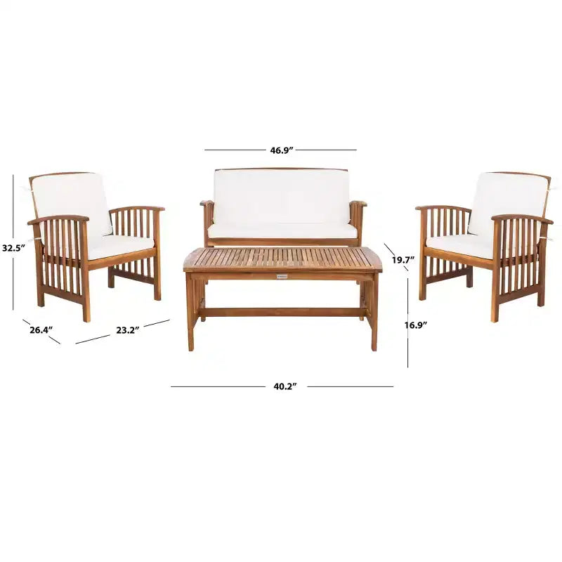 Set da patio Rocklin 4 pezzi - Interno/Esterno - PAT7007 - Safavieh