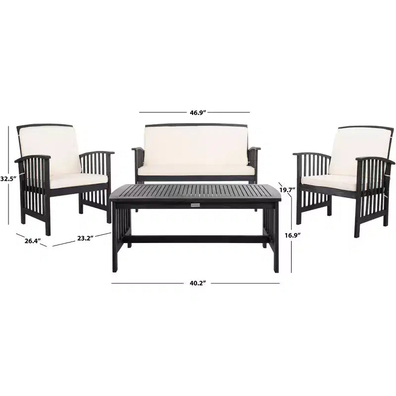 Set da patio Rocklin 4 pezzi - Interno/Esterno - PAT7007 - Safavieh