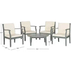 Set da Salotto da Esterno/Interno Anaheim 5 Pezzi - PAT6718 - Safavieh