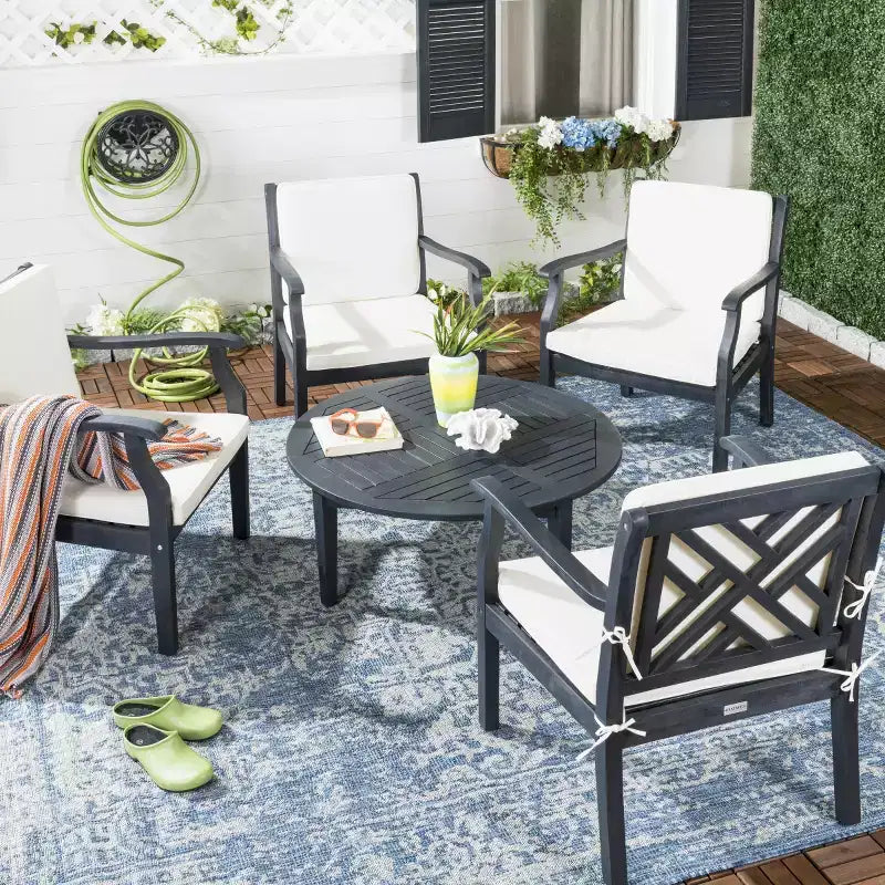 Set da Salotto da Esterno/Interno Anaheim 5 Pezzi - PAT6718 - Safavieh