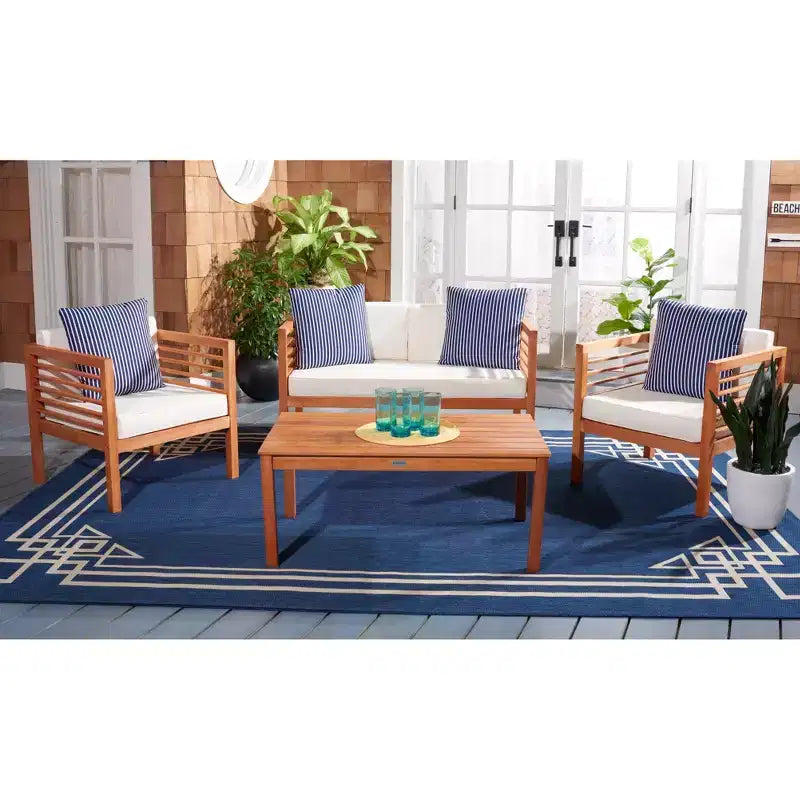 Set da patio Alda 4 pezzi - Per interni/esterni - PAT7033 - Safavieh