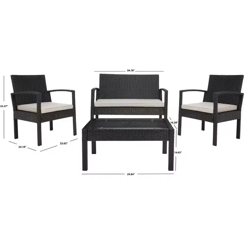 Set da Salotto Bassey 4 Pezzi - Interno/Esterno - PAT7507 - Safavieh