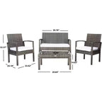Set da Salotto Bassey 4 Pezzi - Interno/Esterno - PAT7507 - Safavieh