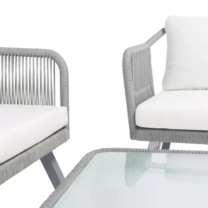 Set da salotto a 4 pezzi in corda Torsla - Interno/Esterno - PAT7520 - Safavieh