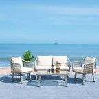 Set da salotto a 4 pezzi in corda Torsla - Interno/Esterno - PAT7520 - Safavieh