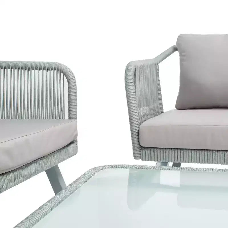 Set da salotto a 4 pezzi in corda Torsla - Interno/Esterno - PAT7520 - Safavieh