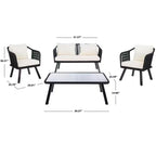 Set da salotto a 4 pezzi in corda Torsla - Interno/Esterno - PAT7520 - Safavieh