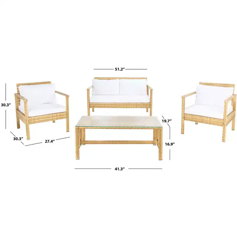 Set soggiorno Garnen 4 pezzi - Interni/Esterni - PAT7714 - Safavieh
