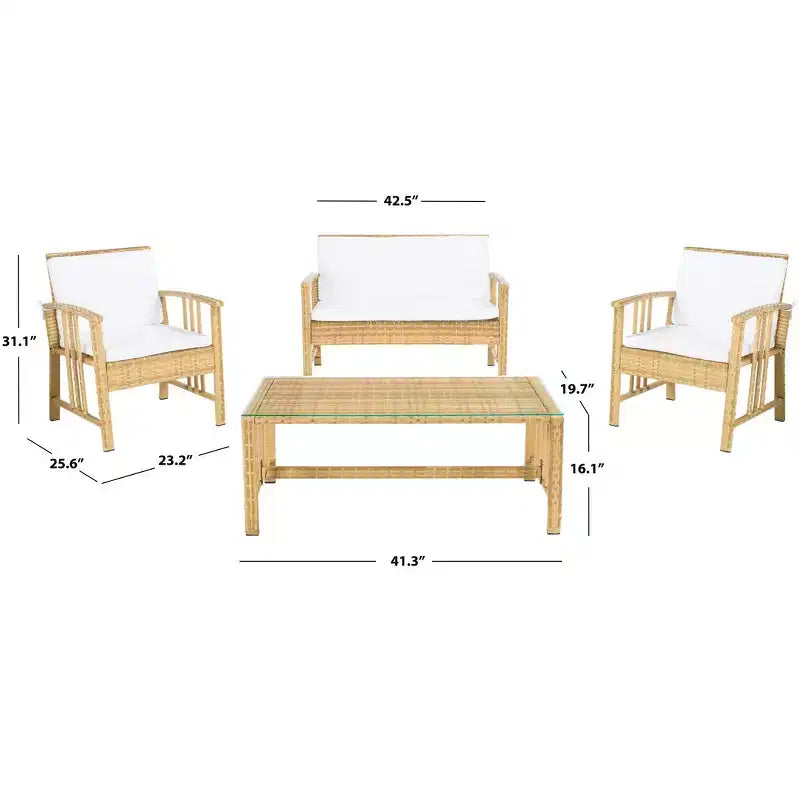 Set da soggiorno a 4 pezzi Reslor - Interno/Esterno - PAT7713 - Safavieh