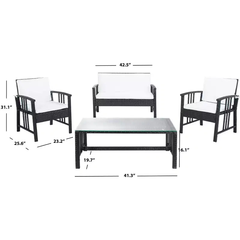 Set da soggiorno a 4 pezzi Reslor - Interno/Esterno - PAT7713 - Safavieh