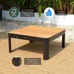 Set conversazione da esterno Amazonia 3 pezzi Vista in teak/alluminio pressofuso