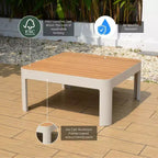 Set conversazione da esterno Amazonia 3 pezzi Vista in teak/alluminio pressofuso