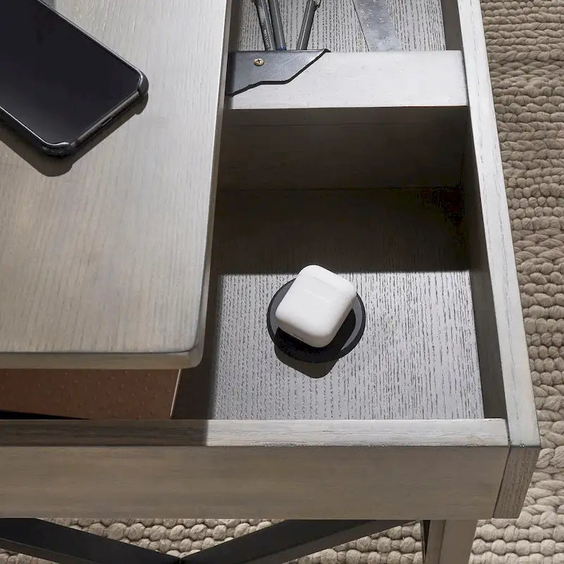 Scrivania ad altezza variabile con porta USB e base di ricarica wireless