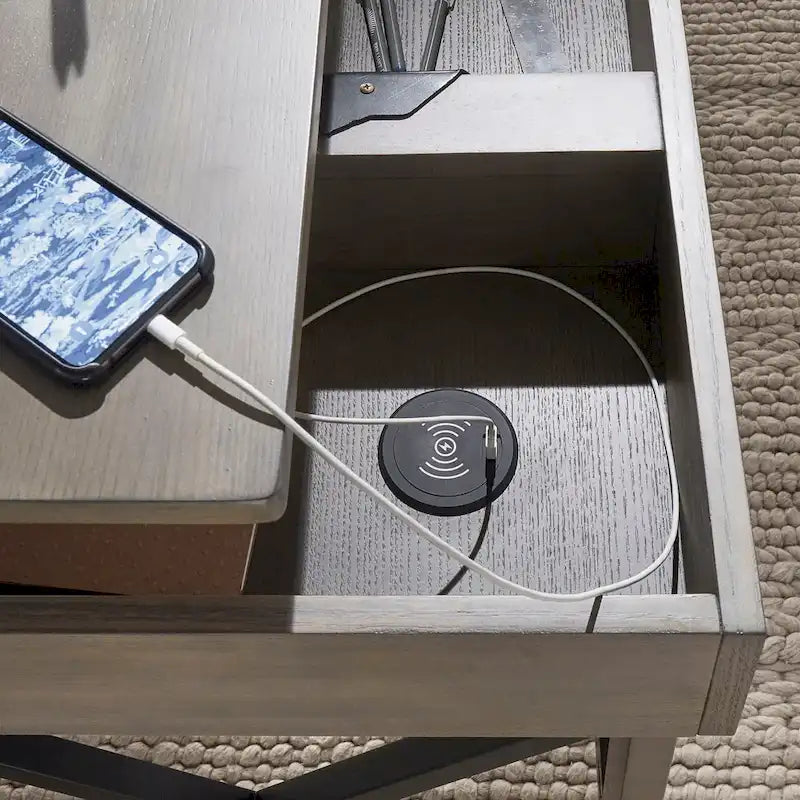 Scrivania ad altezza variabile con porta USB e base di ricarica wireless