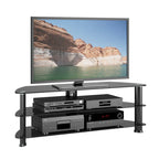 Mobile TV ad angolo in raso nero per TV fino a 65"