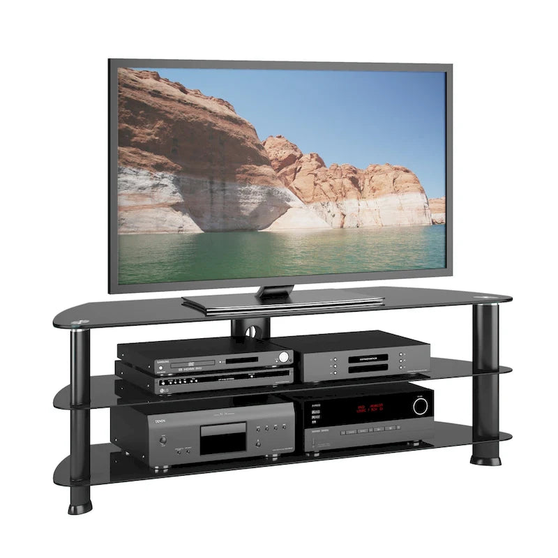 Mobile TV ad angolo in raso nero per TV fino a 65"