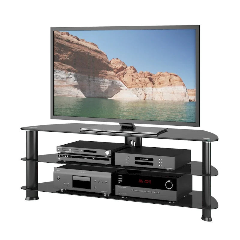 Mobile TV ad angolo in raso nero per TV fino a 65"
