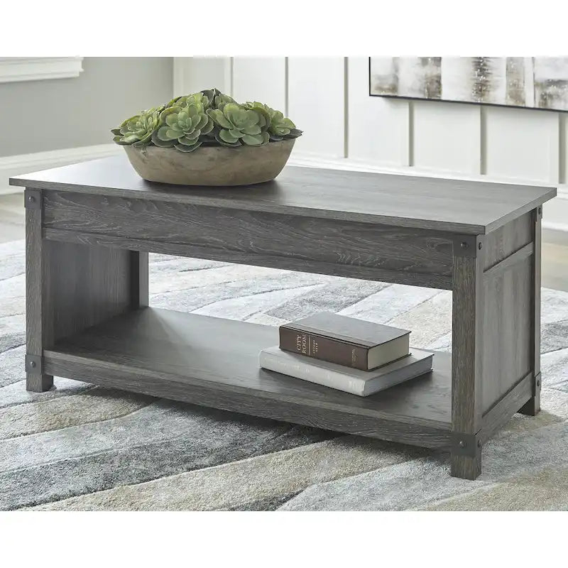 Freedan Rectangular Lift Top Cocktail Table - 44W x 20D x 19H