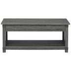 Tavolino rettangolare con piano sollevabile - 44L x 20P x 19A