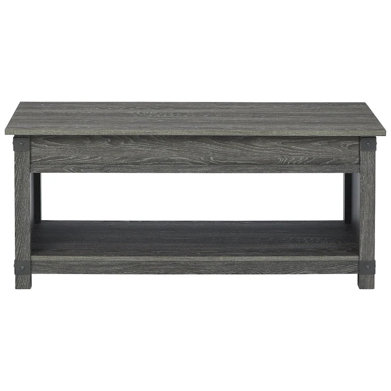 Tavolino rettangolare con piano sollevabile - 44L x 20P x 19A