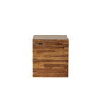 Cubo/Baule contenitore in legno di acacia marrone scuro da 17,75"