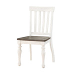 Sedia "Side Chair" Bicolore Stile Rustico, Set da 2