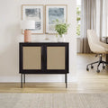 Mobile credenza in rattan a 2 ante
