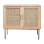 Mobile credenza in rattan a 2 ante