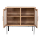 Mobile credenza in rattan a 2 ante
