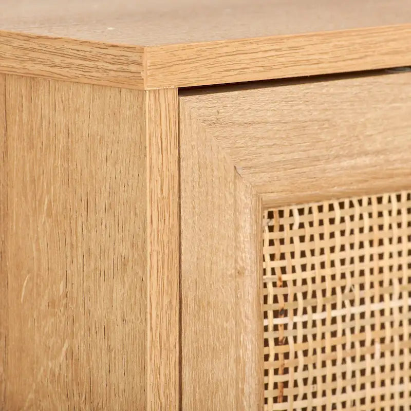 Mobile credenza in rattan a 2 ante