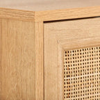 Mobile credenza in rattan a 2 ante