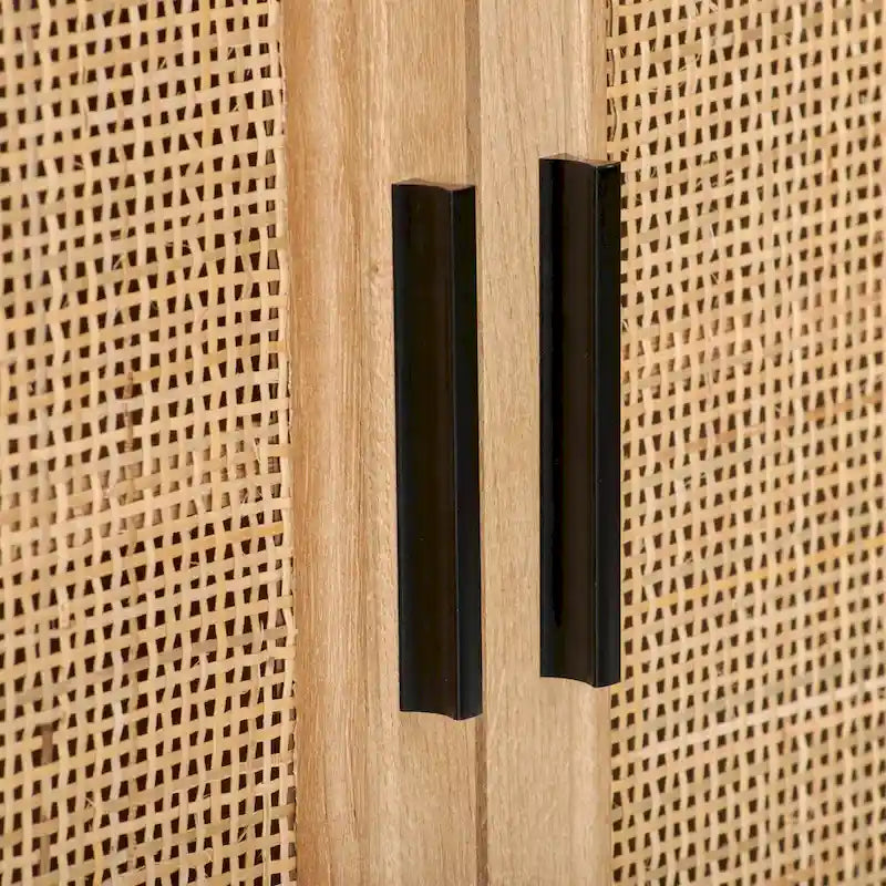 Mobile credenza in rattan a 2 ante