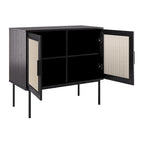 Mobile credenza in rattan a 2 ante