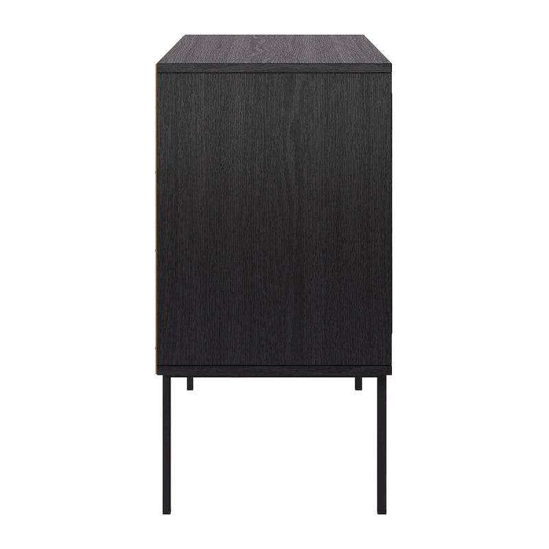 Mobile credenza in rattan a 2 ante
